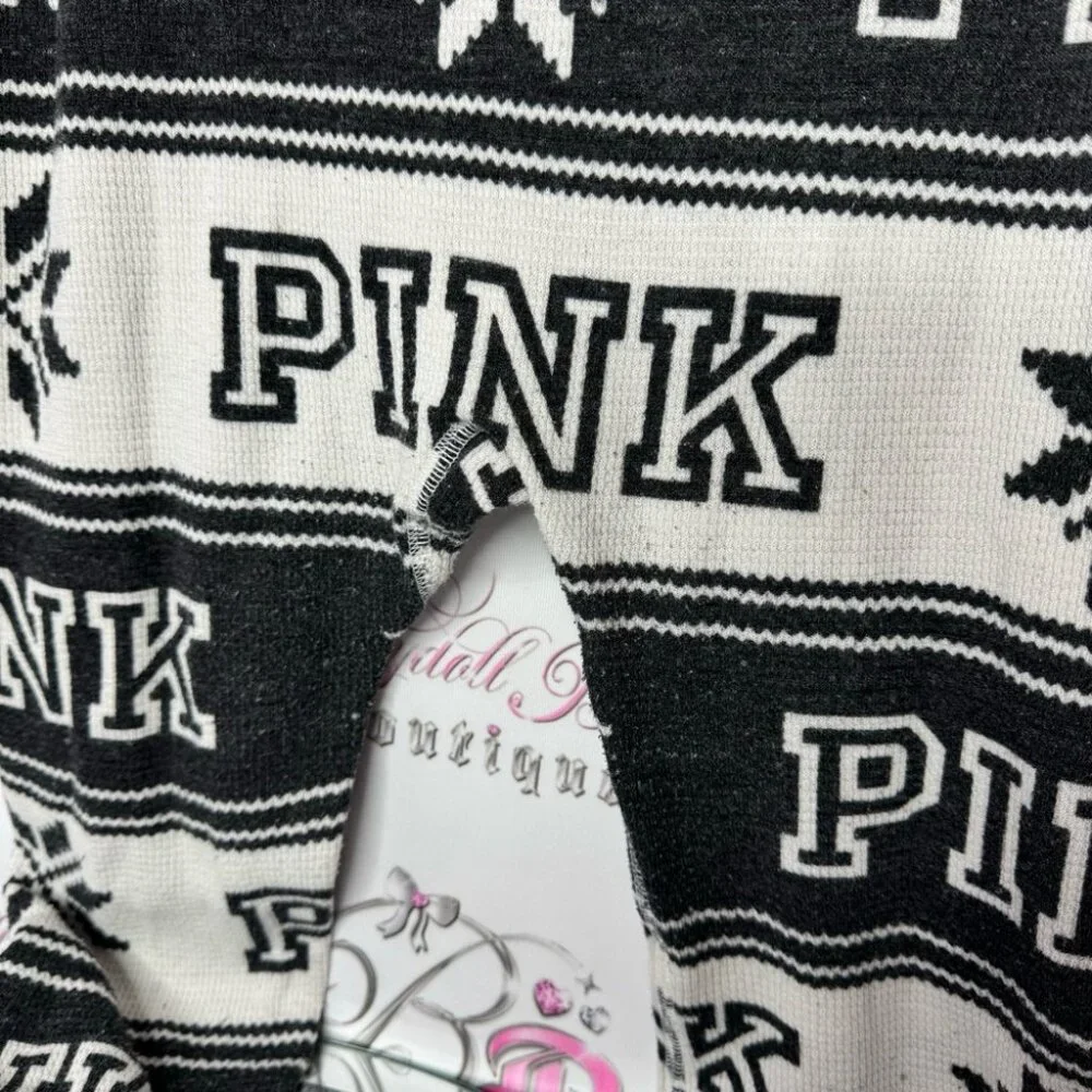 Victoria secret pink onesie long sleeve but flap waffle knit winter Pajamas - Picture 14 of 14